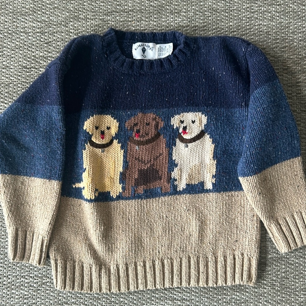 KiteStrings Youth Boys Dog Sweater Size 5/6